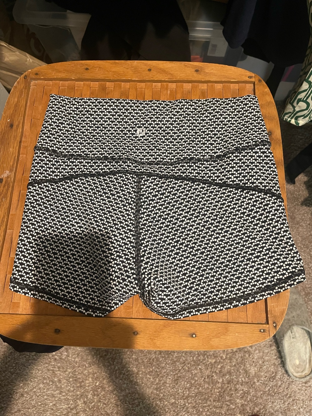 Lululemon Black and White Patterned shorts size 6
